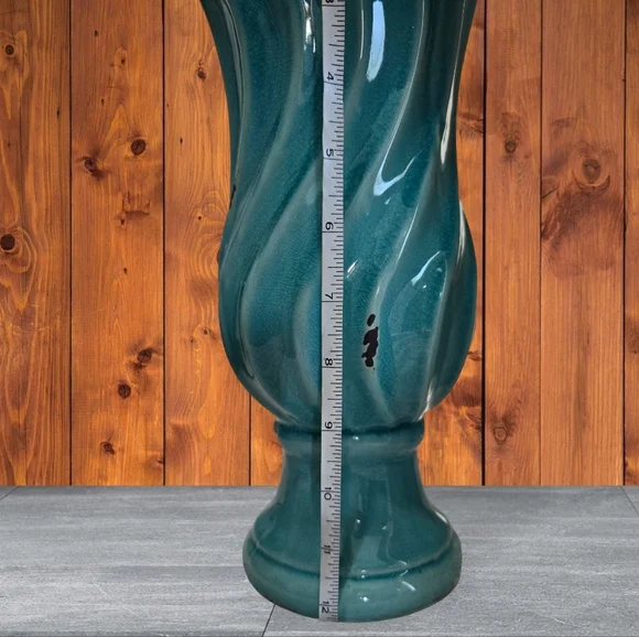 Vintage-Handmade One of a kind Mid Century Rustic Swirl Vase - Picture 3 of 5